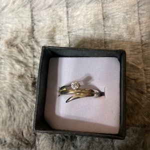 Sterling Silver and Diamond like stone Ring